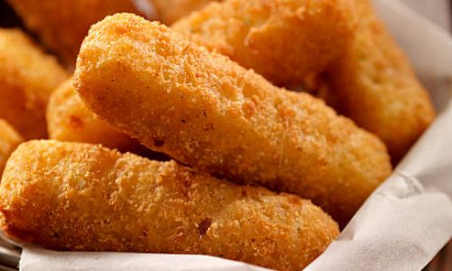 Basket of Mozzarella Cheese Sticks -Photographed on Hasselblad H3D2-39mb Camera